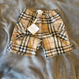 Youth Burberry Tan and Black Casual Plaid Bottoms